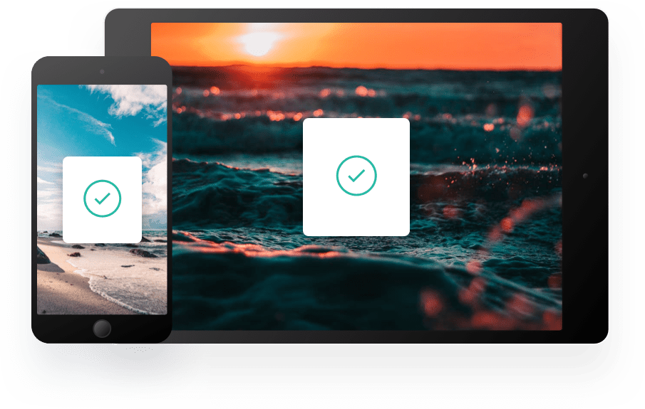 Clipboard application interface shown on a tablet and a smartphone.